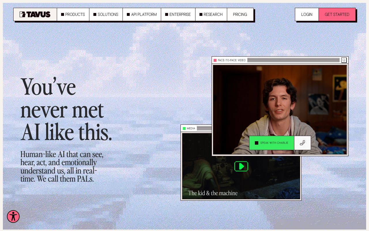 Tavus — website screenshot
