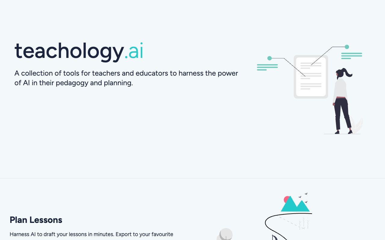 Teachology.ai — site ekran görüntüsü