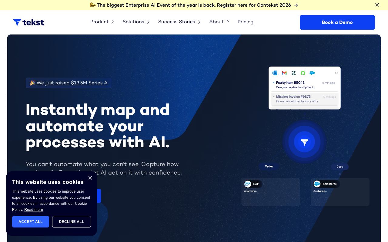 Tekst — website screenshot
