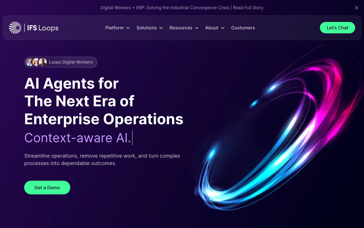 IFS Loops — website screenshot
