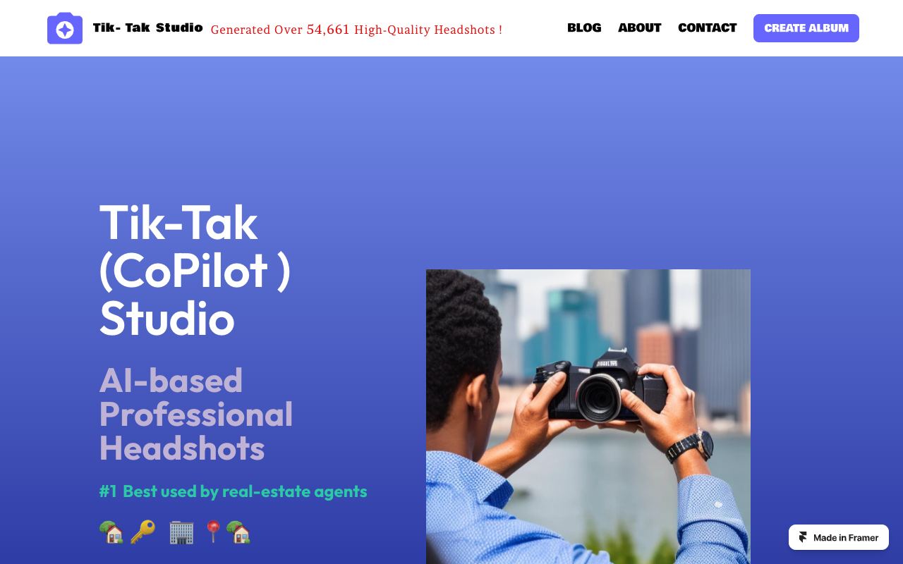 Tik-Tak Studio — site ekran görüntüsü
