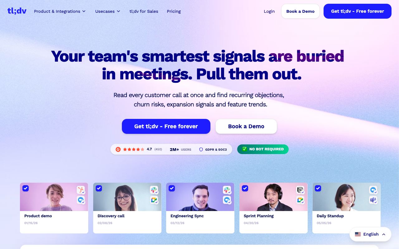 tl;dv — website screenshot