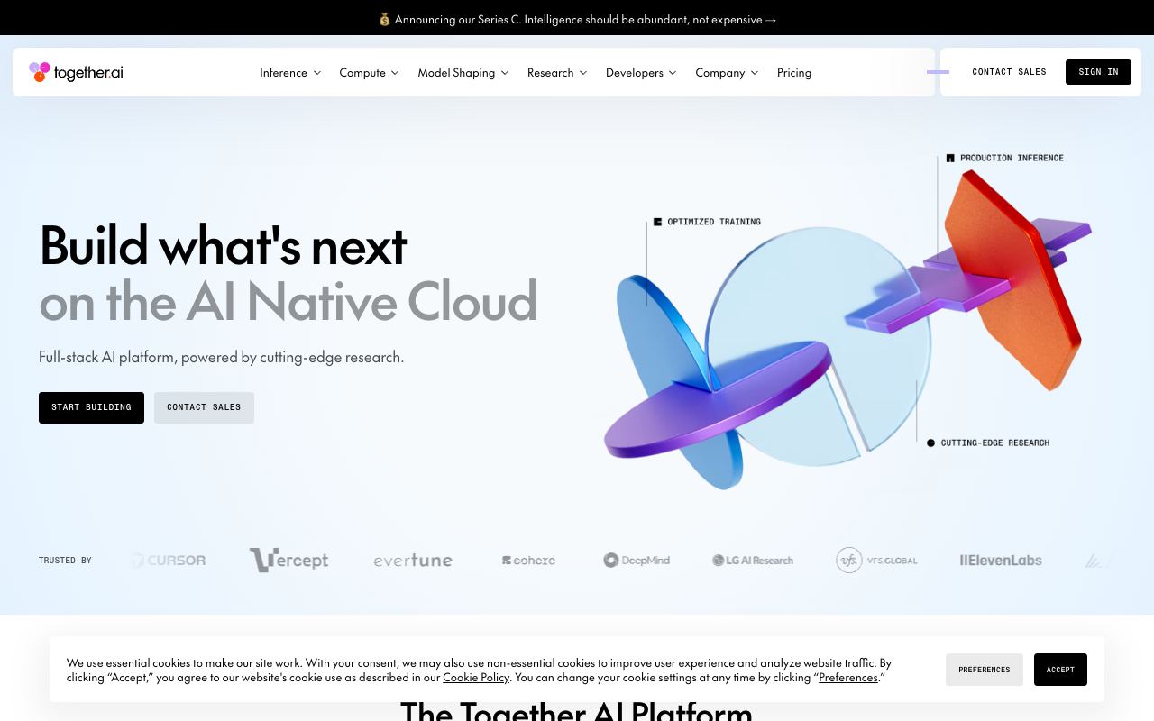 Together AI — website screenshot