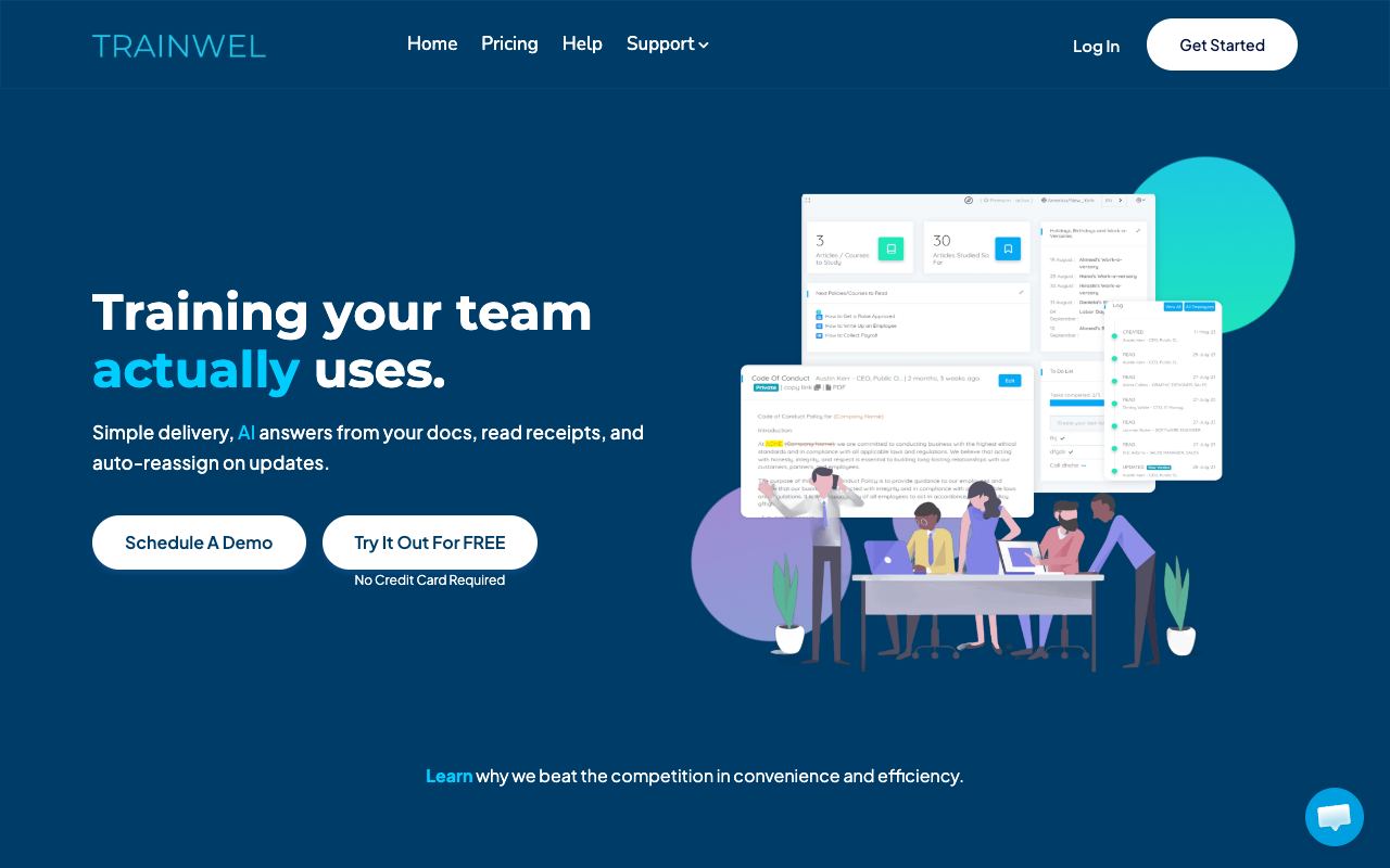 Trainwel — website screenshot