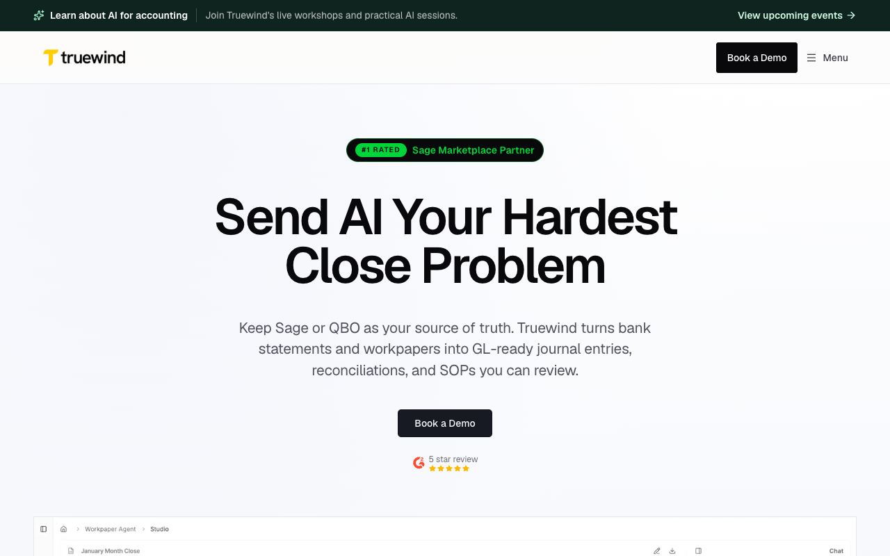 Truewind — website screenshot