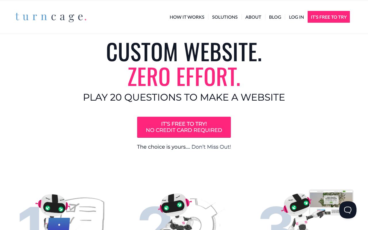 TurnCage — website screenshot