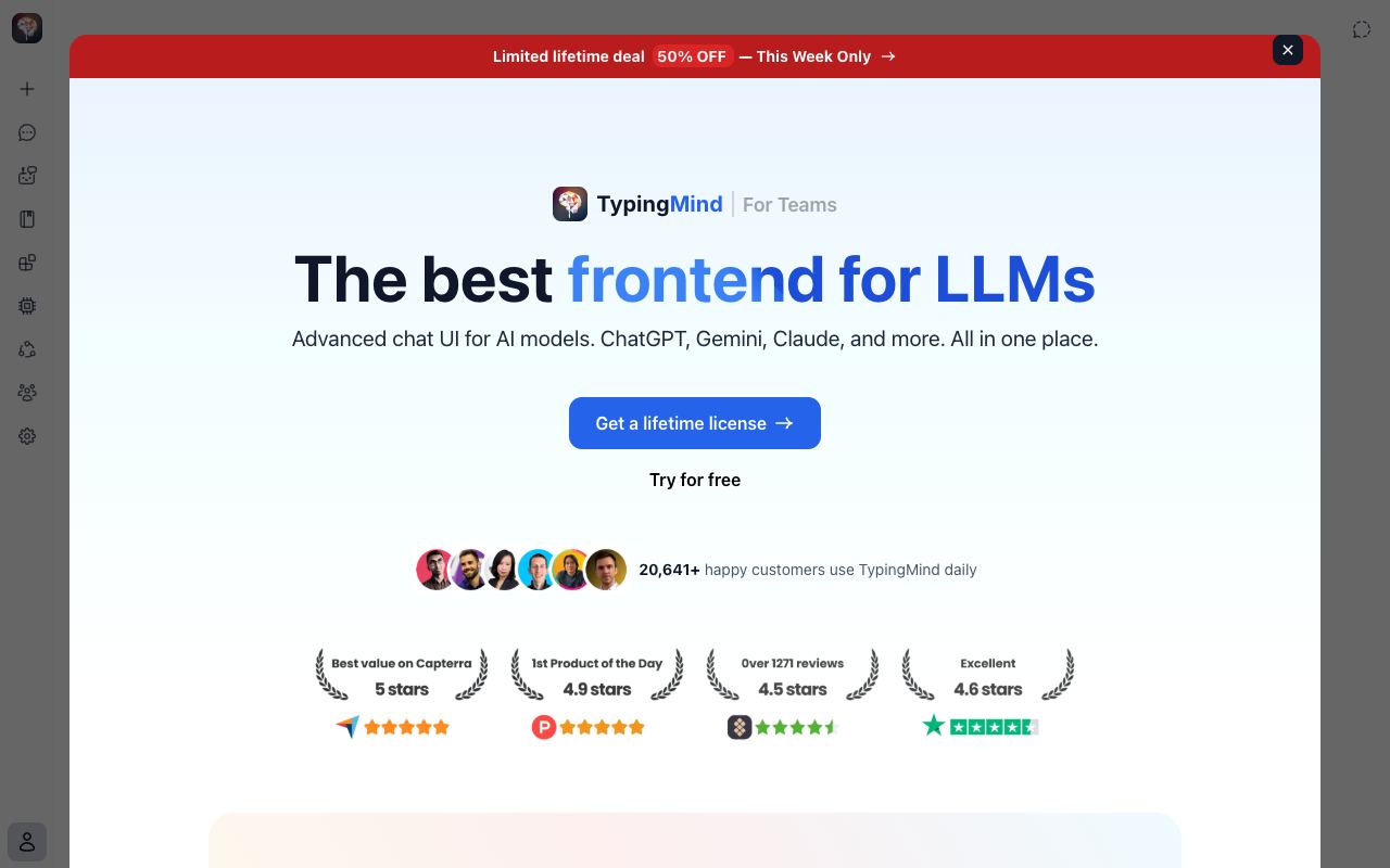 TypingMind — website screenshot