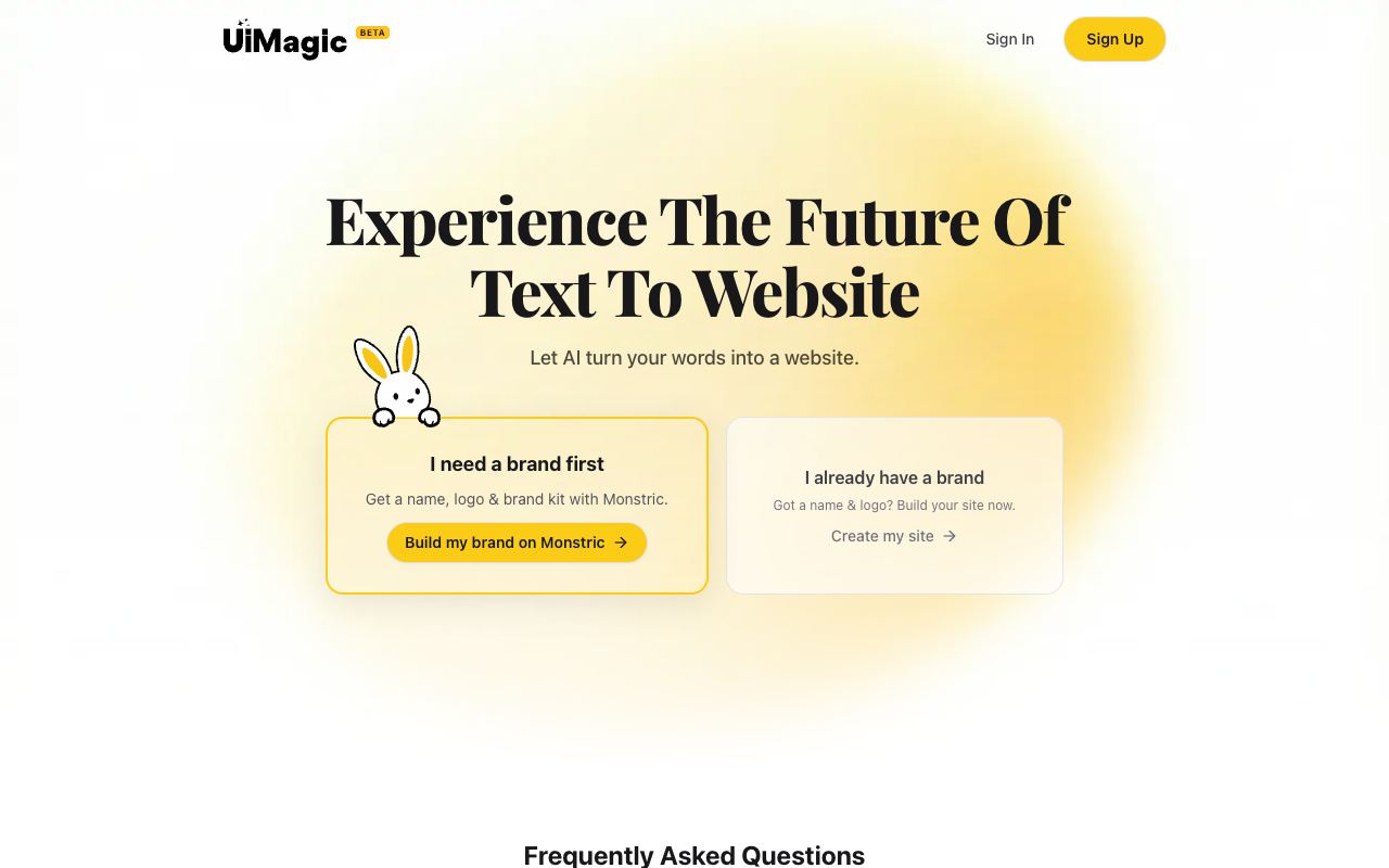 UiMagic — website screenshot