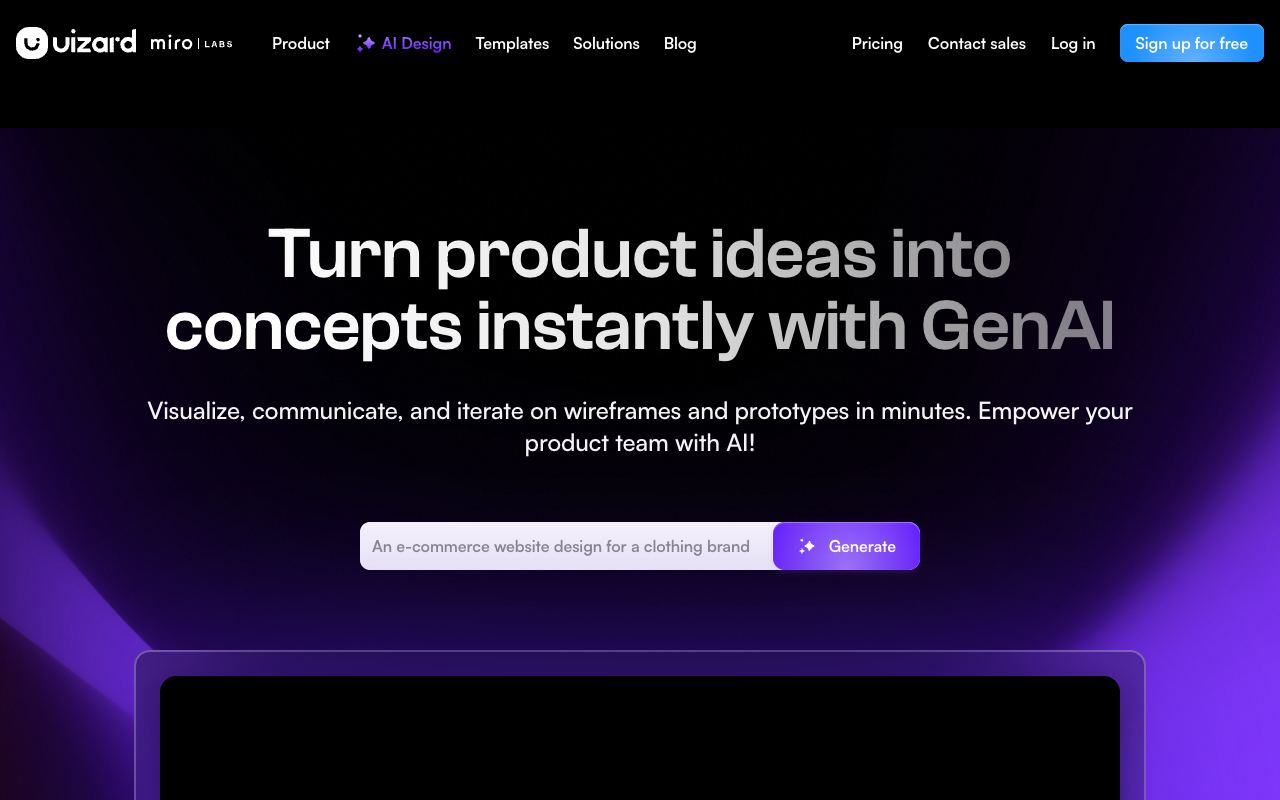 Uizard — website screenshot