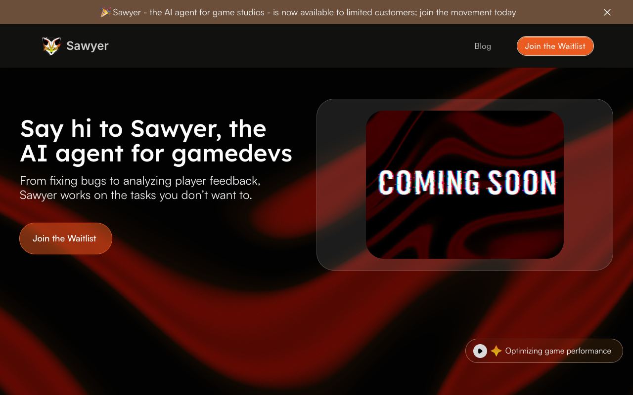 Sawyer — website screenshot