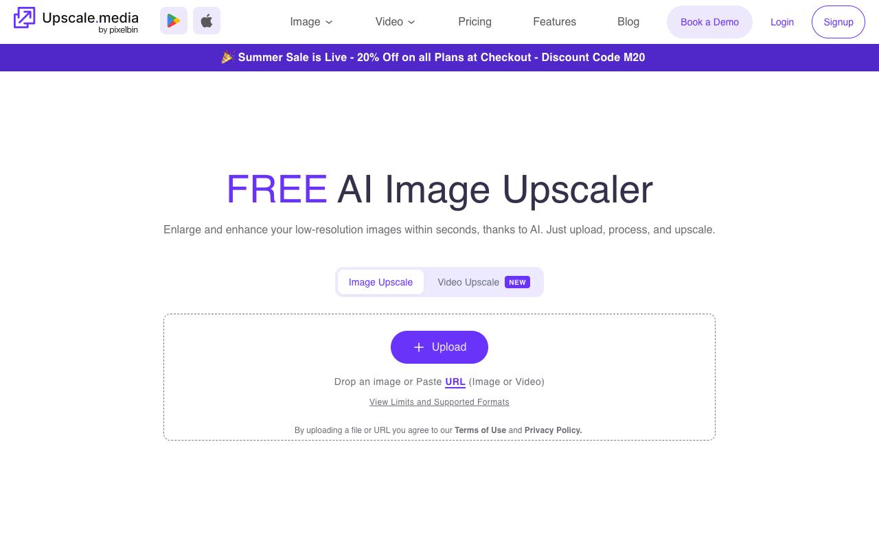 Upscale Media — website screenshot