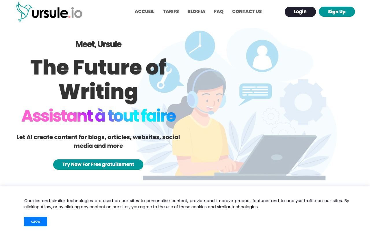 Ursule — website screenshot