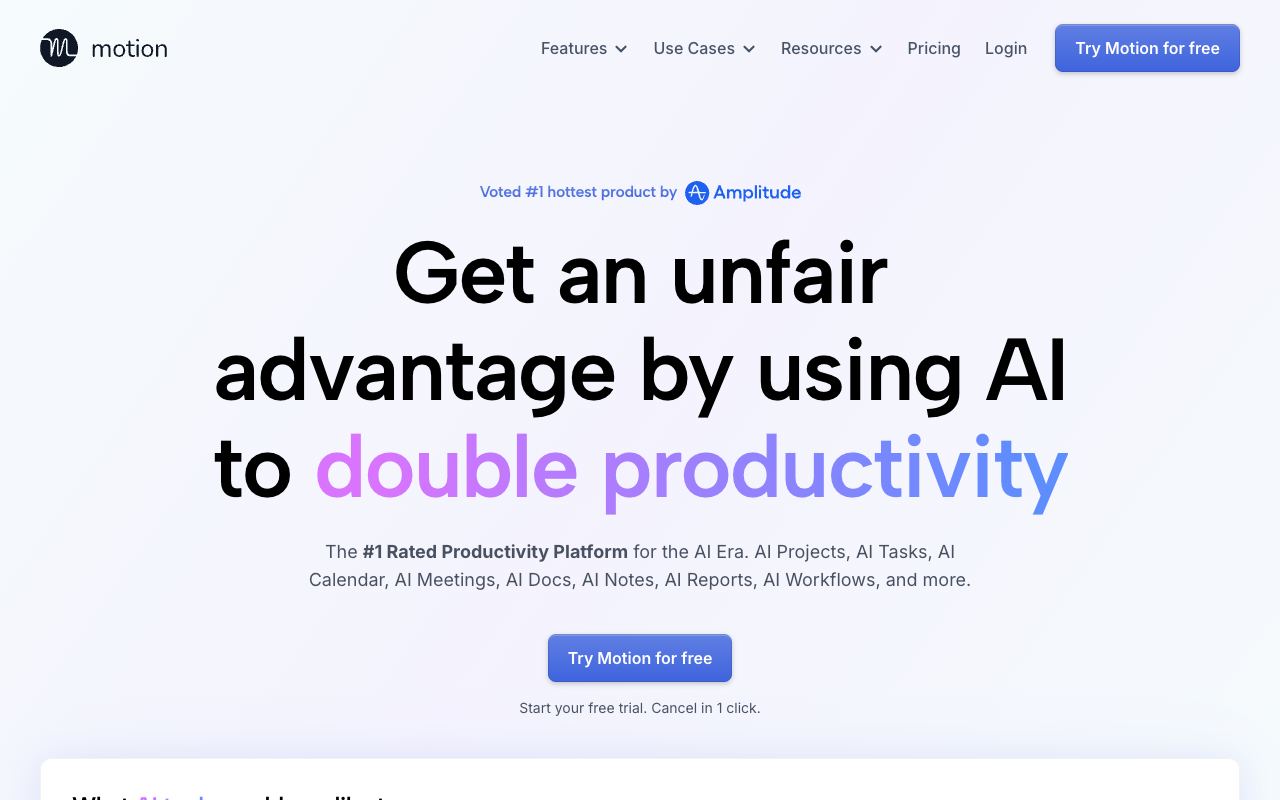 Motion — website screenshot