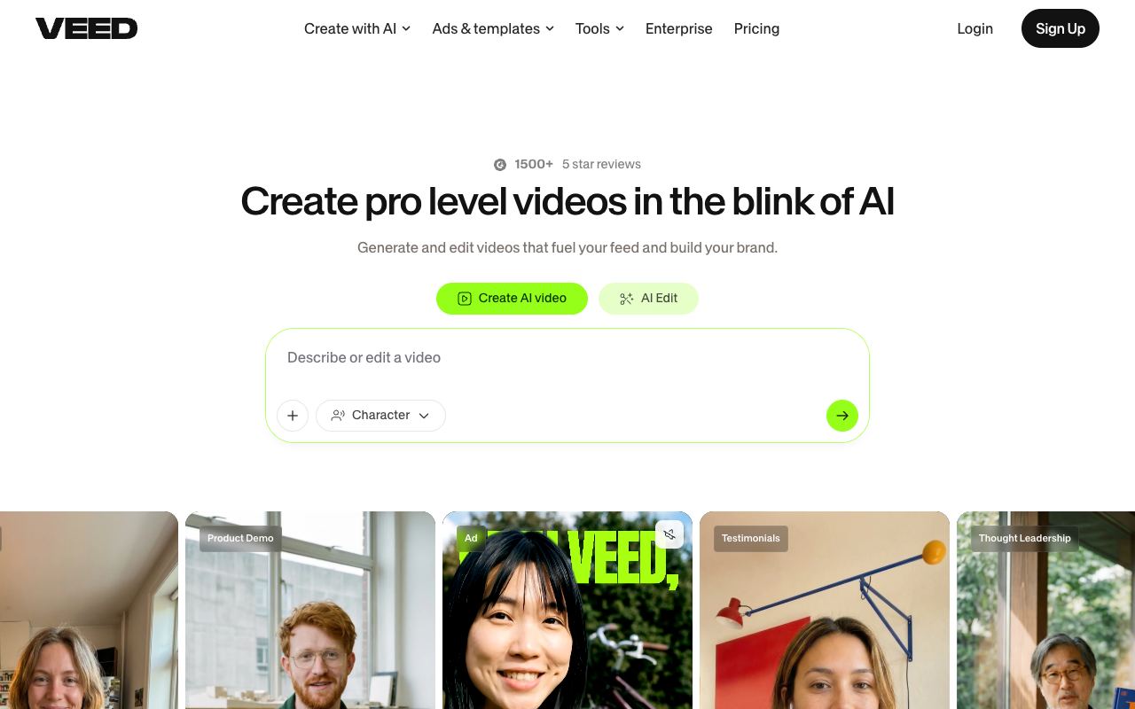 Veed — website screenshot