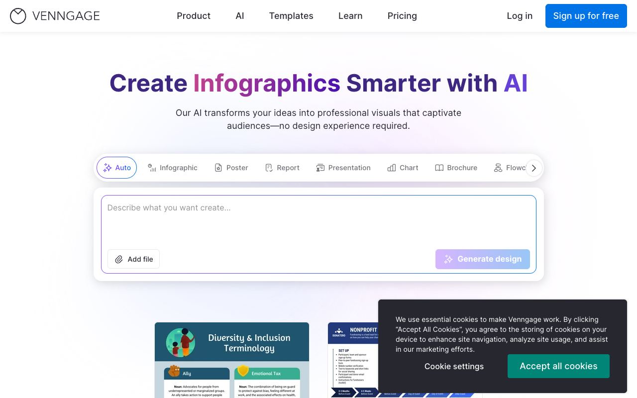 Venngage — website screenshot