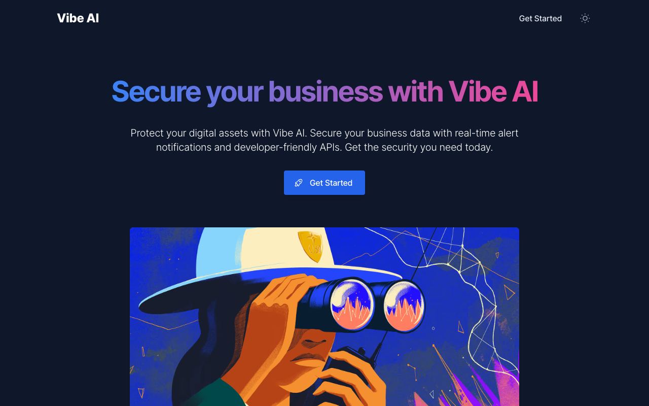 Vibe AI — website screenshot