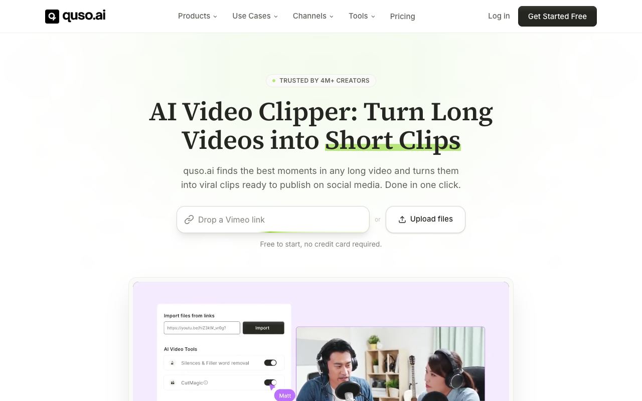 Quso — website screenshot