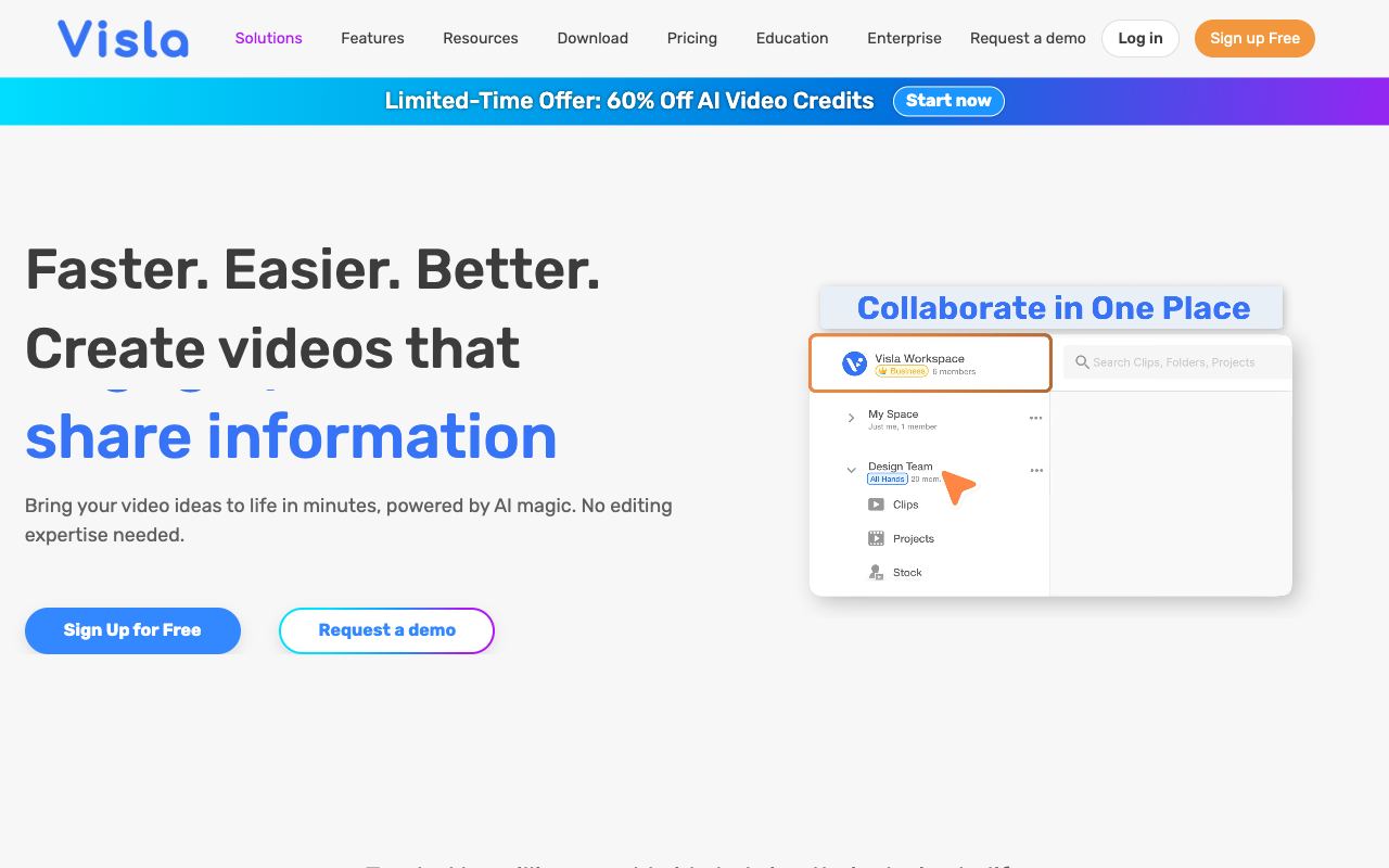 Visla — website screenshot