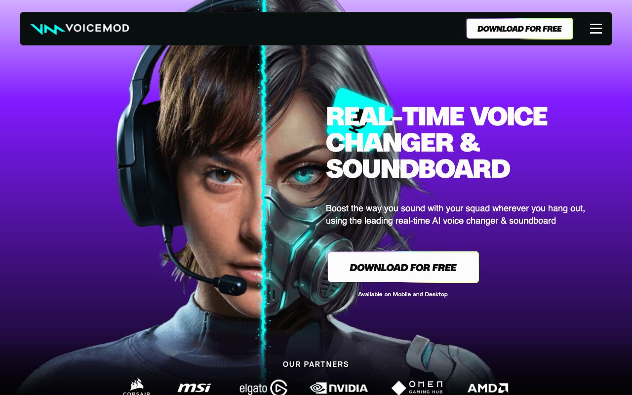 Voicemod — website screenshot