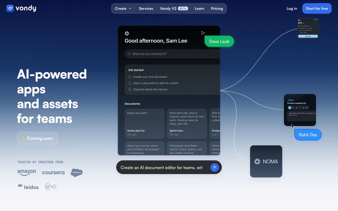 Vondy — website screenshot
