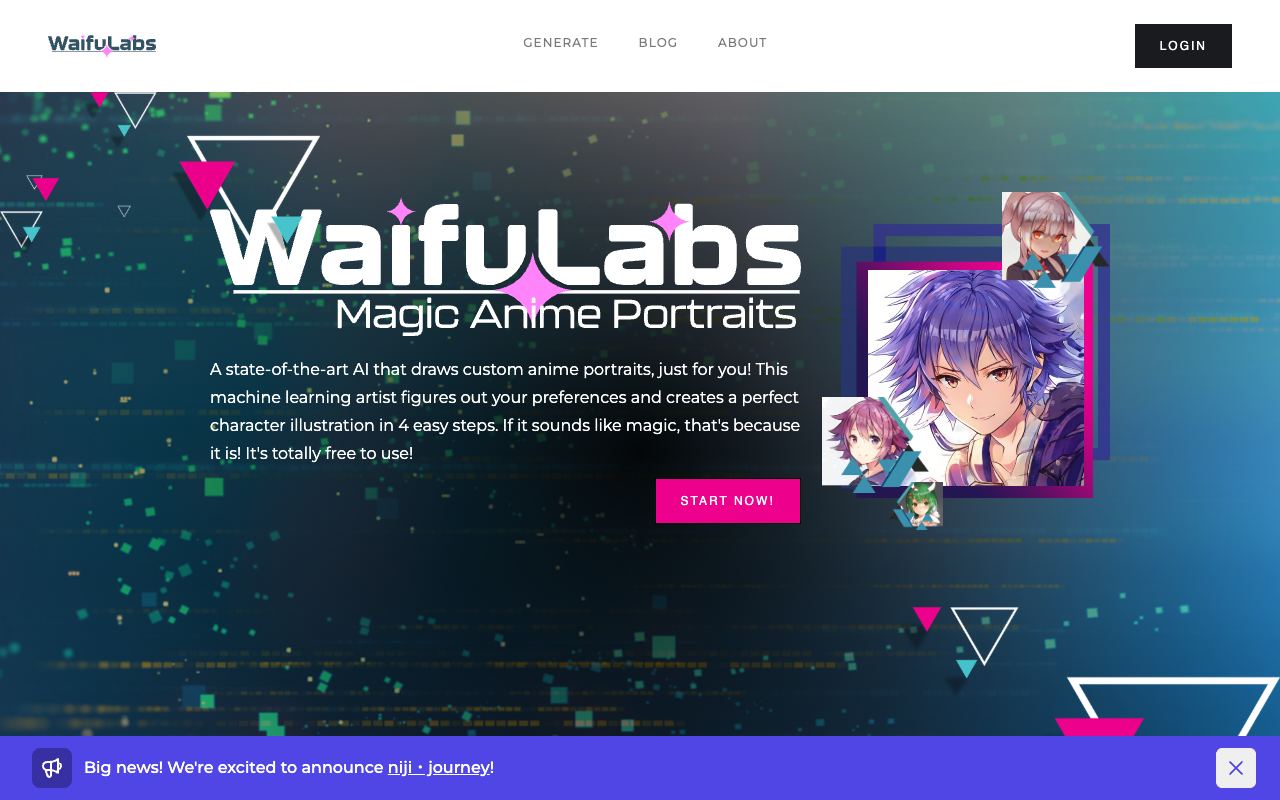 Waifu Labs — website screenshot