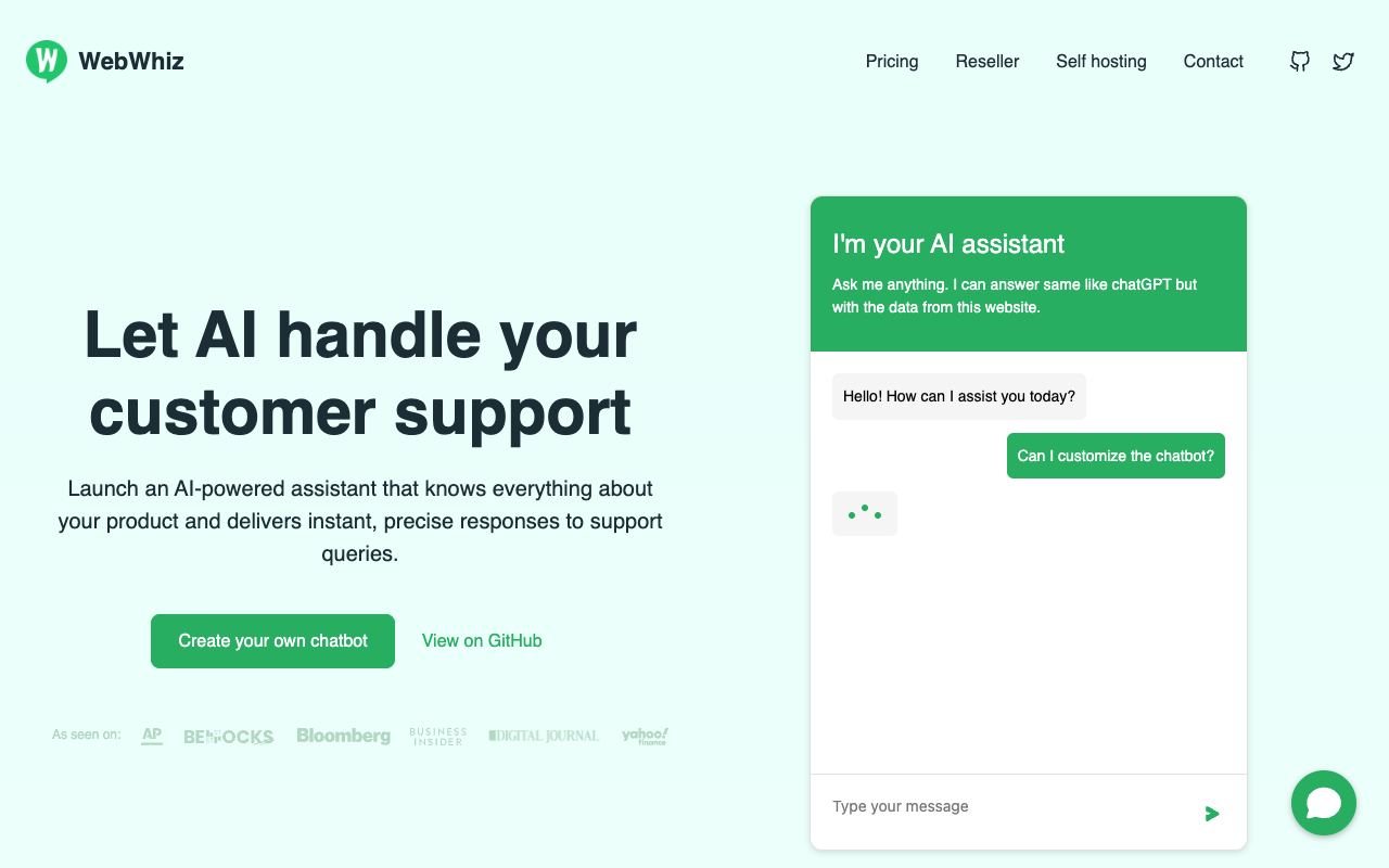 WebWhiz — website screenshot