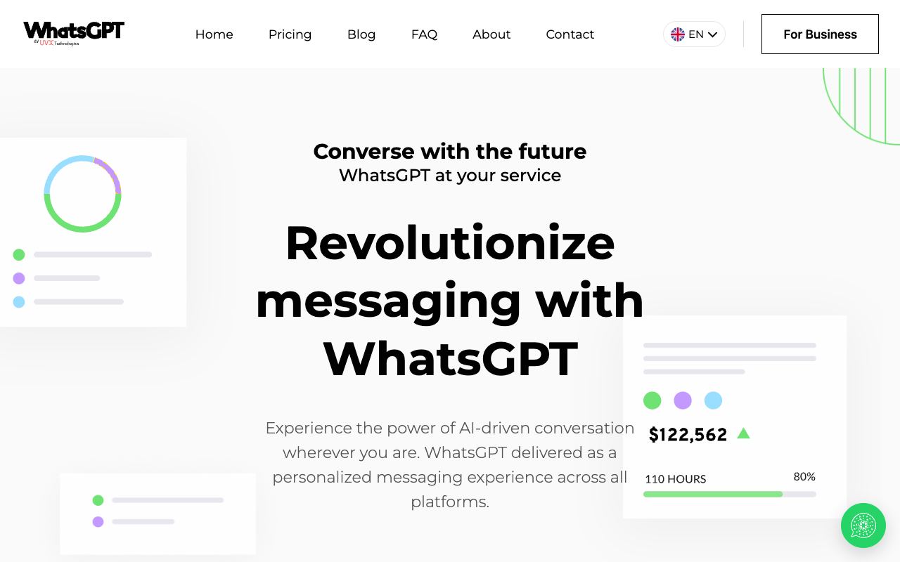 WhatsGPT — site ekran görüntüsü