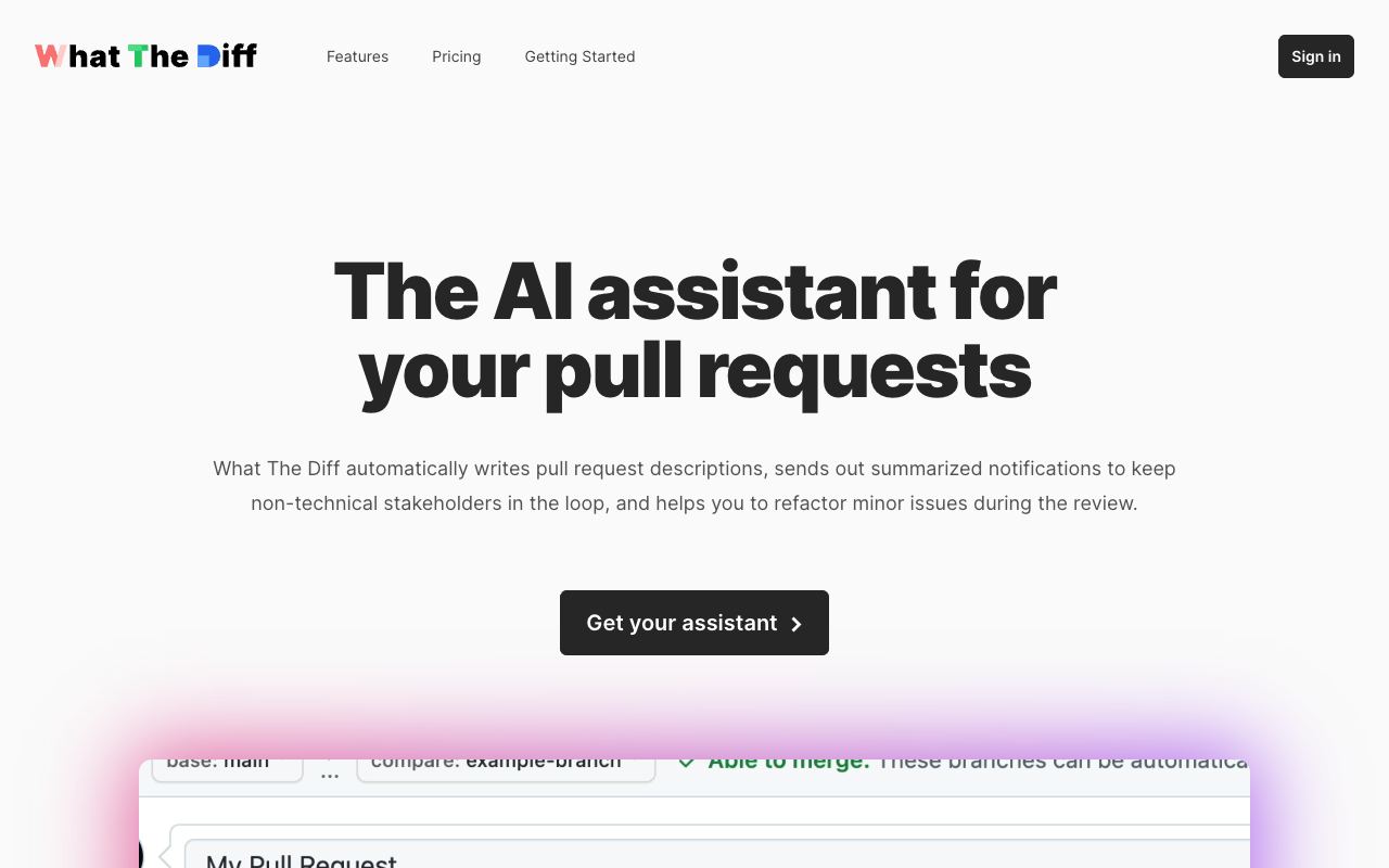 What The Diff — website screenshot