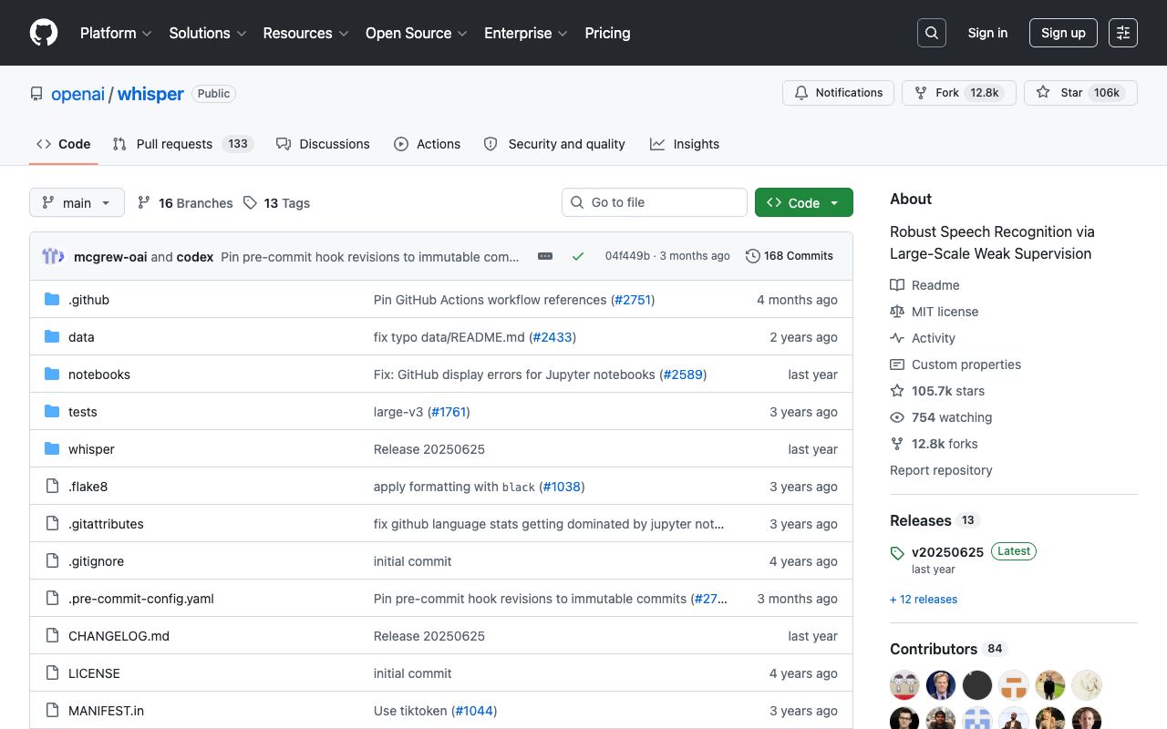 Whisper — website screenshot