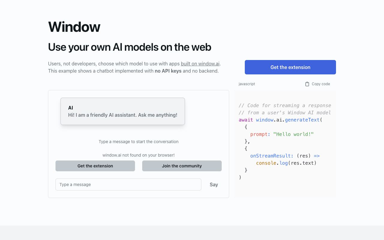 Window — website screenshot
