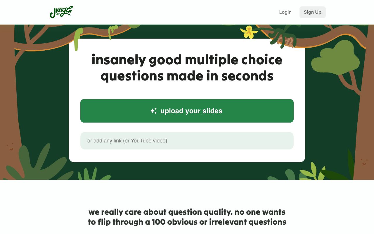 Jungle — website screenshot