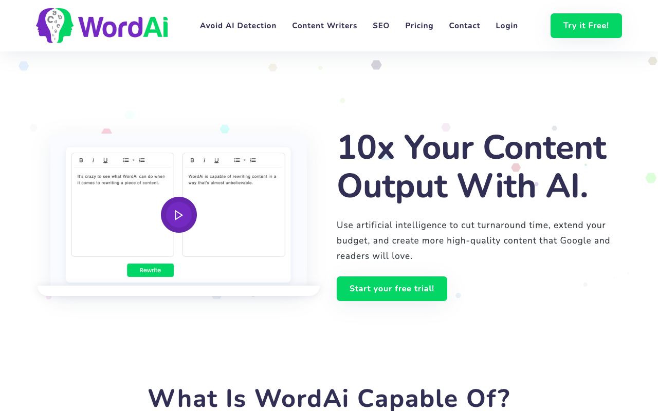 WordAi — website screenshot