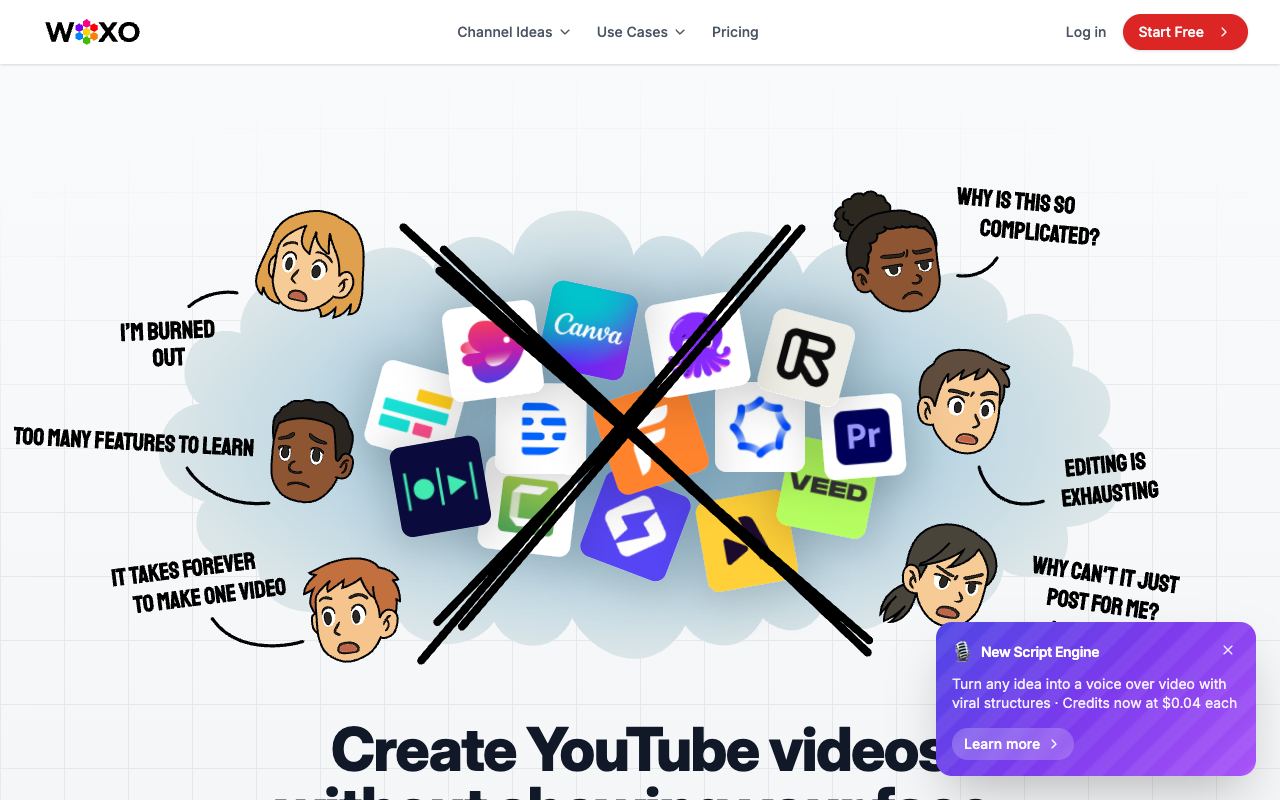 WOXO VidGPT — site ekran görüntüsü