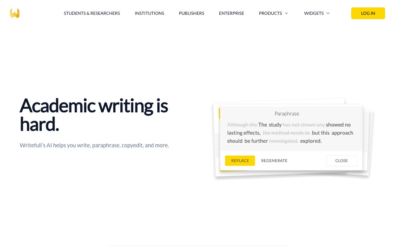 Writefull — website screenshot
