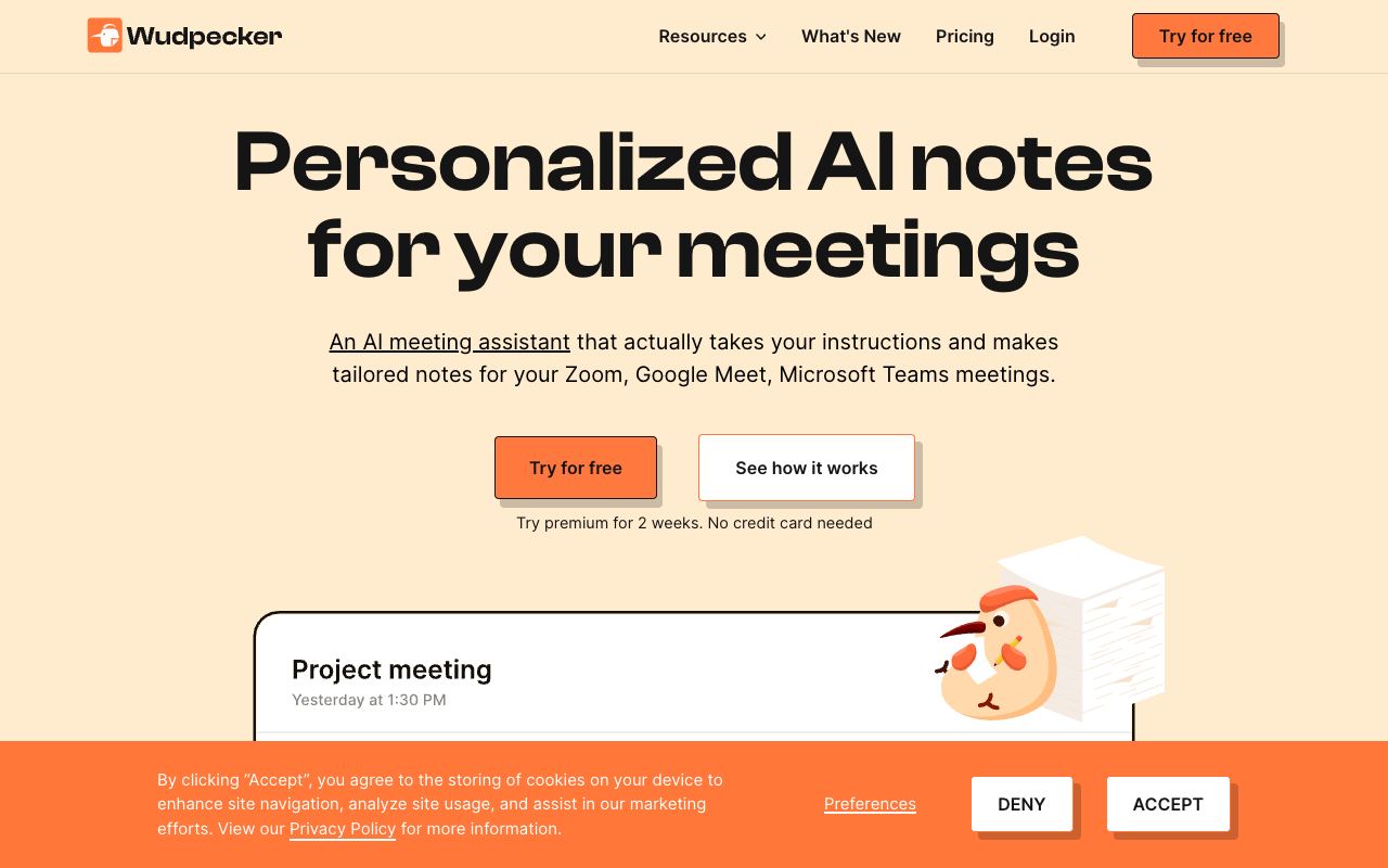 Wudpecker — website screenshot