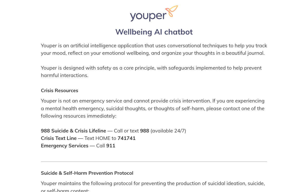 Youper — website screenshot