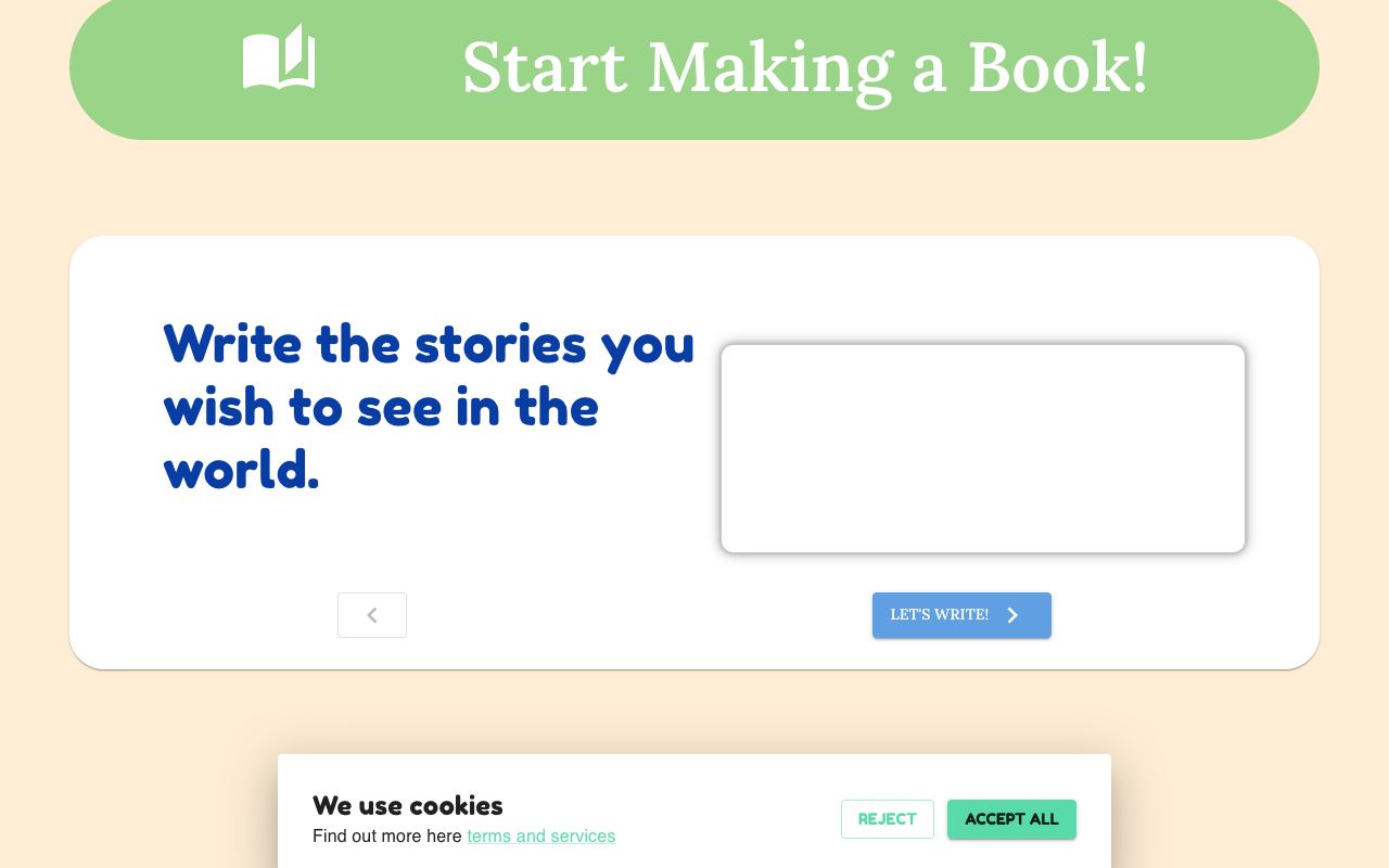 Your Own Story Book — website screenshot