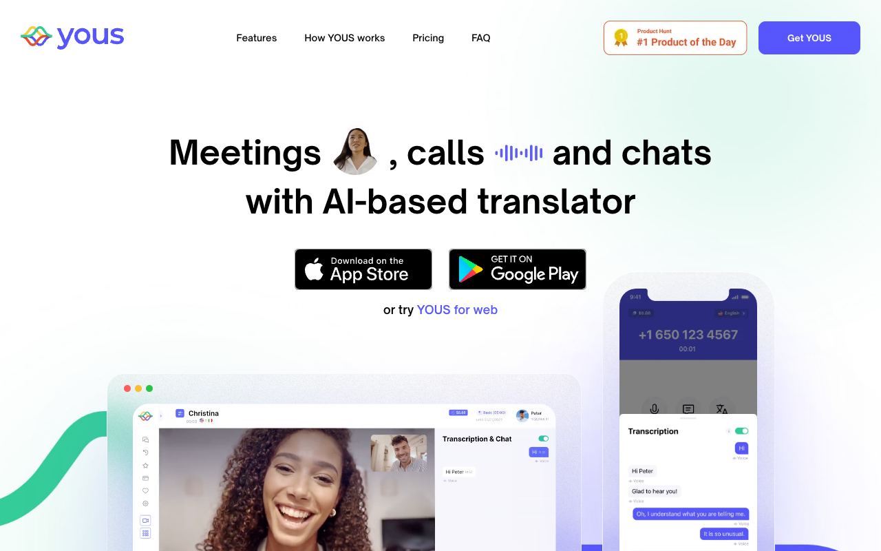 Yous — website screenshot