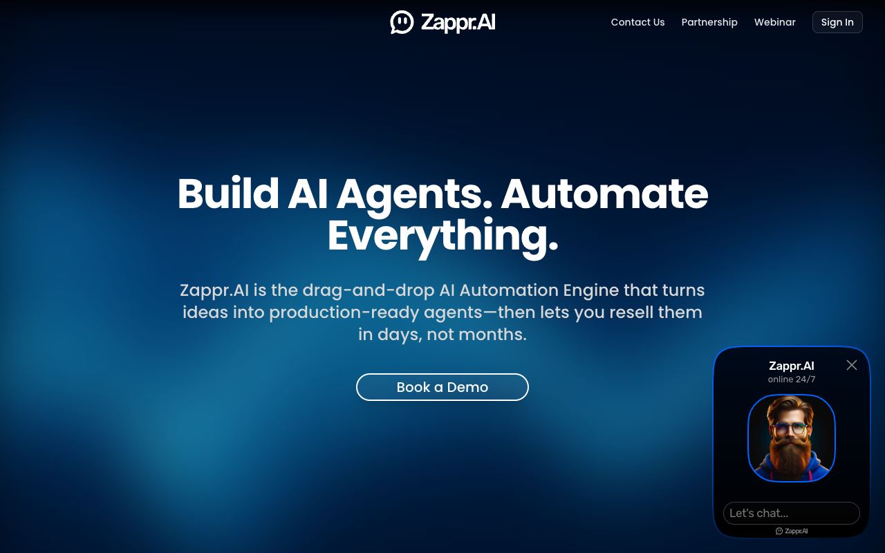 Zappr AI — website screenshot